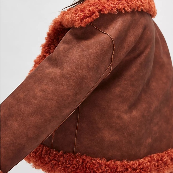 NWT FREE People Kiki Sherpa Jacket Medium - Picture 2 of 8